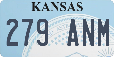 KS license plate 279ANM
