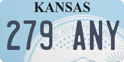 KS license plate 279ANY