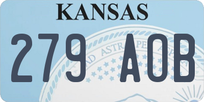 KS license plate 279AOB