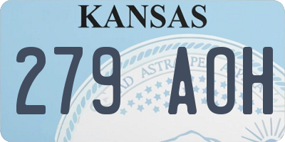 KS license plate 279AOH