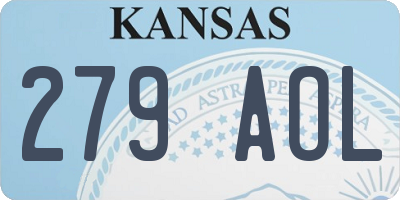 KS license plate 279AOL