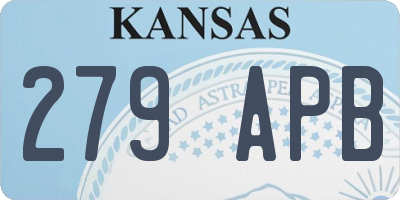 KS license plate 279APB