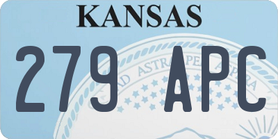 KS license plate 279APC