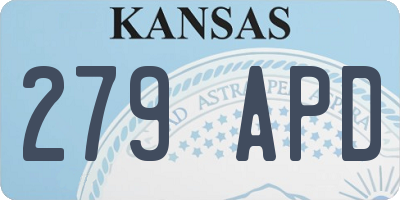 KS license plate 279APD
