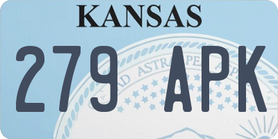 KS license plate 279APK