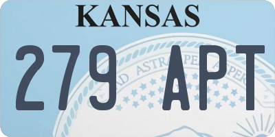 KS license plate 279APT