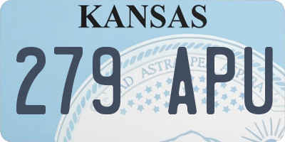 KS license plate 279APU