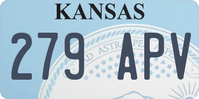 KS license plate 279APV