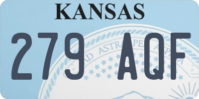 KS license plate 279AQF