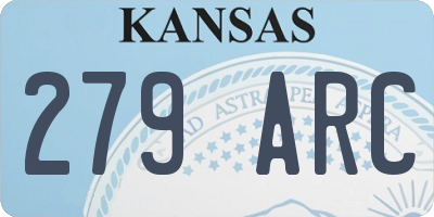 KS license plate 279ARC