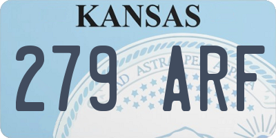 KS license plate 279ARF
