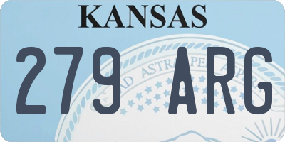 KS license plate 279ARG