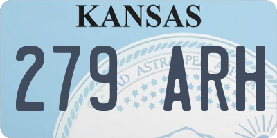 KS license plate 279ARH
