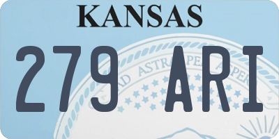 KS license plate 279ARI