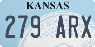 KS license plate 279ARX