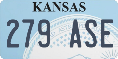 KS license plate 279ASE