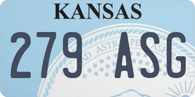 KS license plate 279ASG