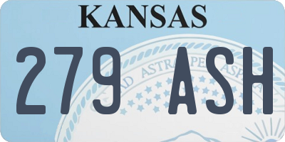 KS license plate 279ASH