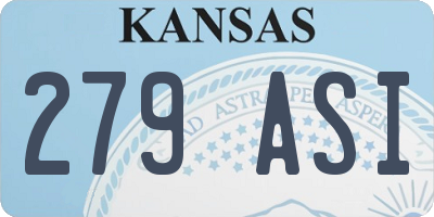 KS license plate 279ASI