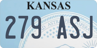 KS license plate 279ASJ