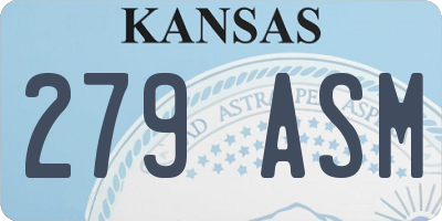 KS license plate 279ASM