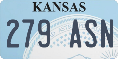KS license plate 279ASN