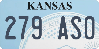 KS license plate 279ASO
