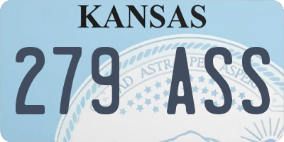 KS license plate 279ASS