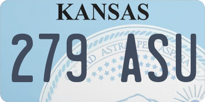 KS license plate 279ASU