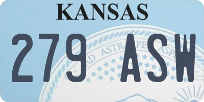KS license plate 279ASW