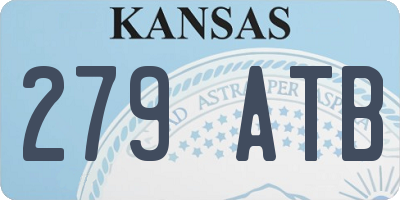 KS license plate 279ATB