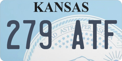 KS license plate 279ATF