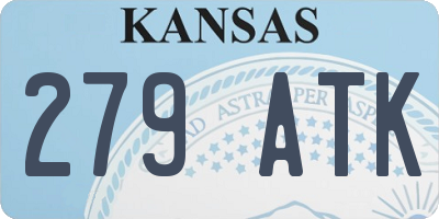 KS license plate 279ATK