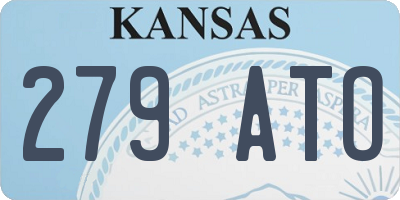 KS license plate 279ATO
