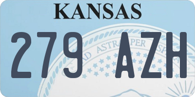KS license plate 279AZH
