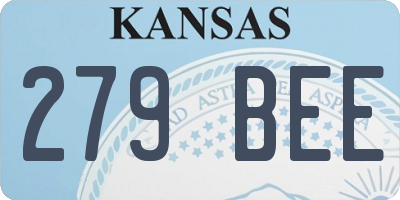KS license plate 279BEE