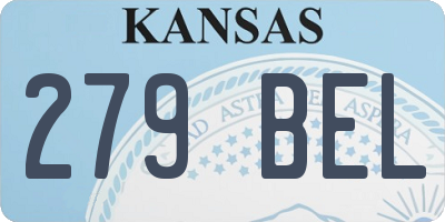 KS license plate 279BEL