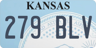 KS license plate 279BLV