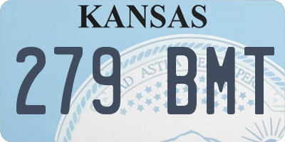 KS license plate 279BMT