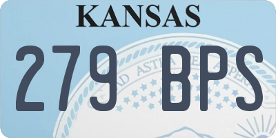 KS license plate 279BPS