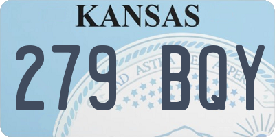 KS license plate 279BQY