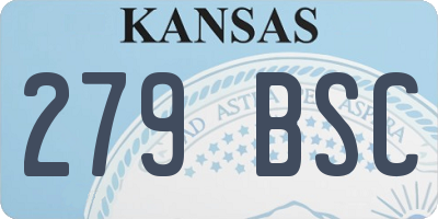 KS license plate 279BSC