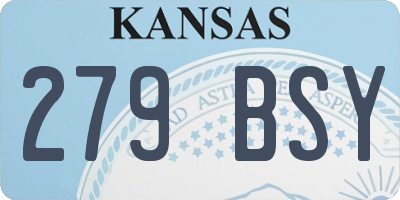 KS license plate 279BSY