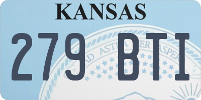 KS license plate 279BTI
