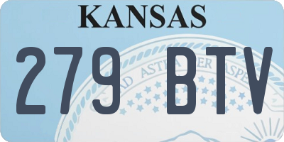 KS license plate 279BTV