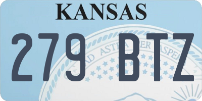 KS license plate 279BTZ