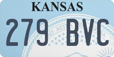 KS license plate 279BVC