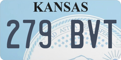KS license plate 279BVT