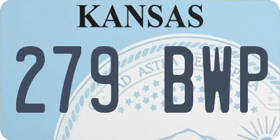 KS license plate 279BWP