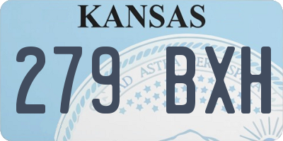 KS license plate 279BXH